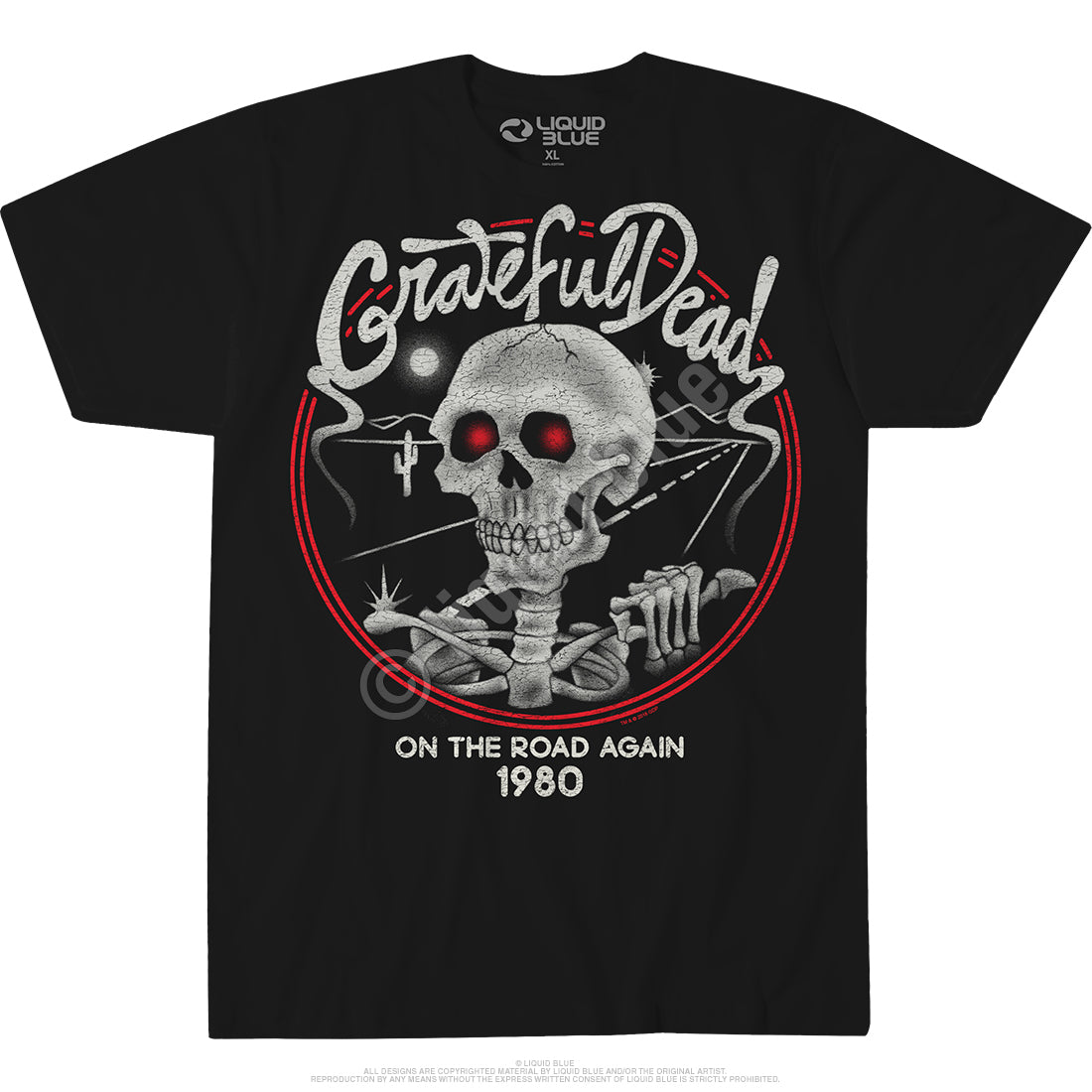 Mens Grateful Dead On The Road Again T-Shirt - HalfMoonMusic