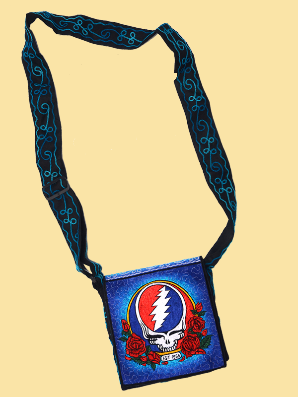 Grateful Dead Hand Embroidered Messenger Bag - HalfMoonMusic