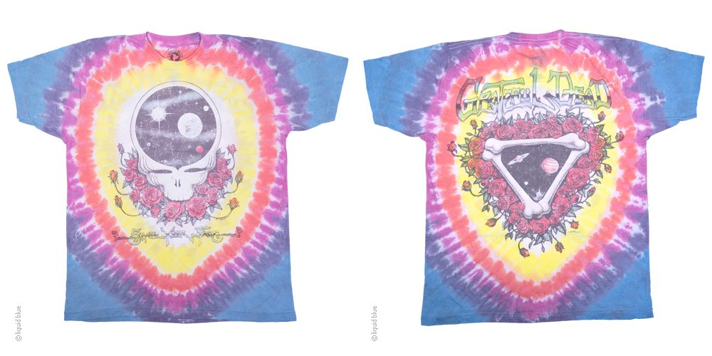Mens Grateful Dead Vintage Space Face T-Shirt - HalfMoonMusic