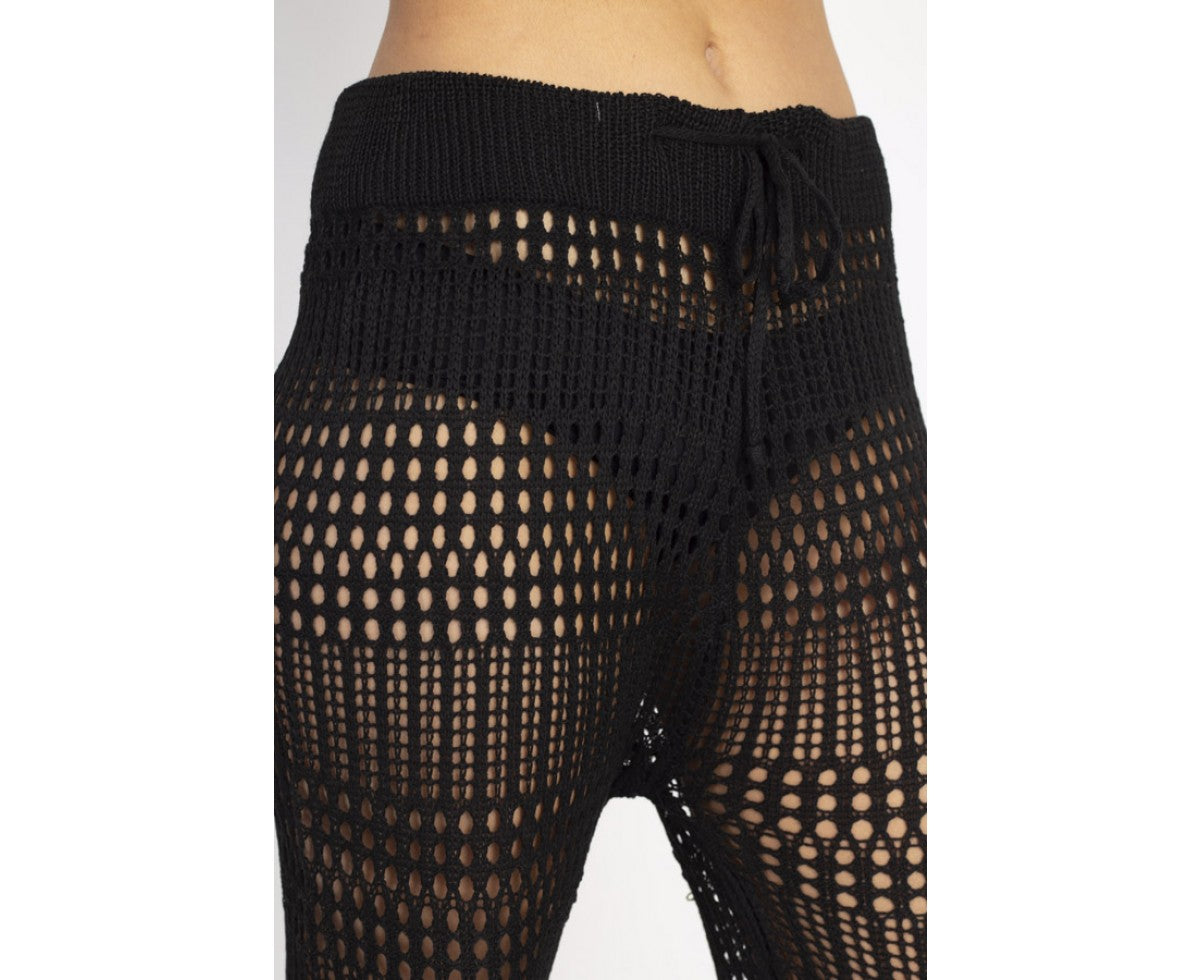 Womens Beach Cover Up Flare Pants - HalfMoonMusic