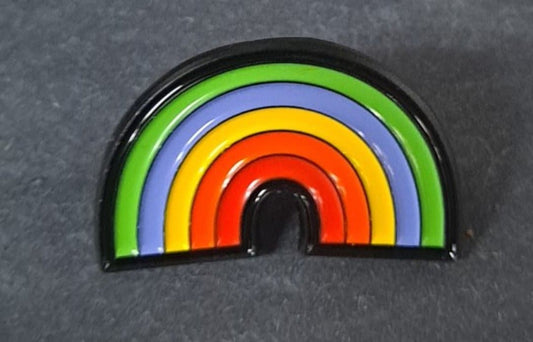 Classic Rainbow Hat Pin - HalfMoonMusic