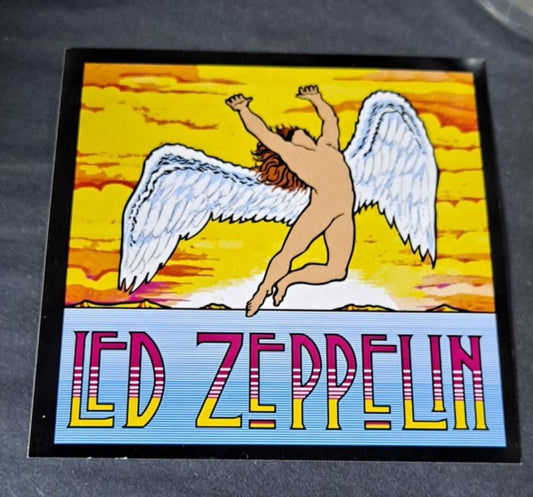 Led Zeppelin Icarus Angel Sunset Sticker - HalfMoonMusic
