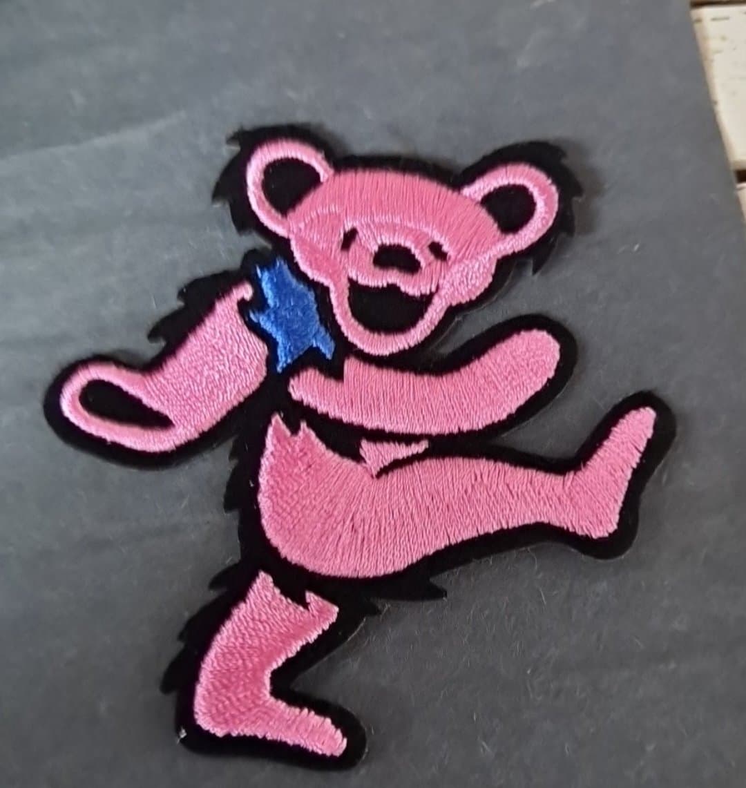 Grateful Dead Single Dancing Bear Patch - HalfMoonMusic