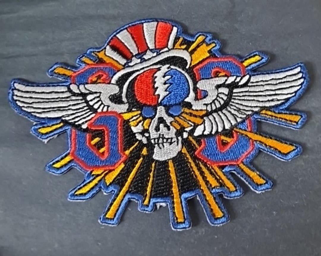 Grateful Dead Uncle Sam GD Wings Skull Patch - HalfMoonMusic