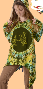 Womens Grateful Dead Terrapins Tie-dye Hooded Top - HalfMoonMusic