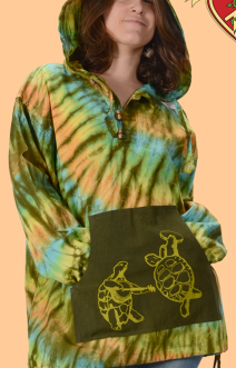 Grateful Dead Terrapins Tie Dye Fine Cotton Hoodie - HalfMoonMusic