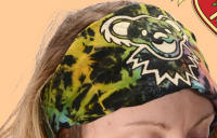 Grateful Dead Bear Tie Dye Cotton Headband - HalfMoonMusic