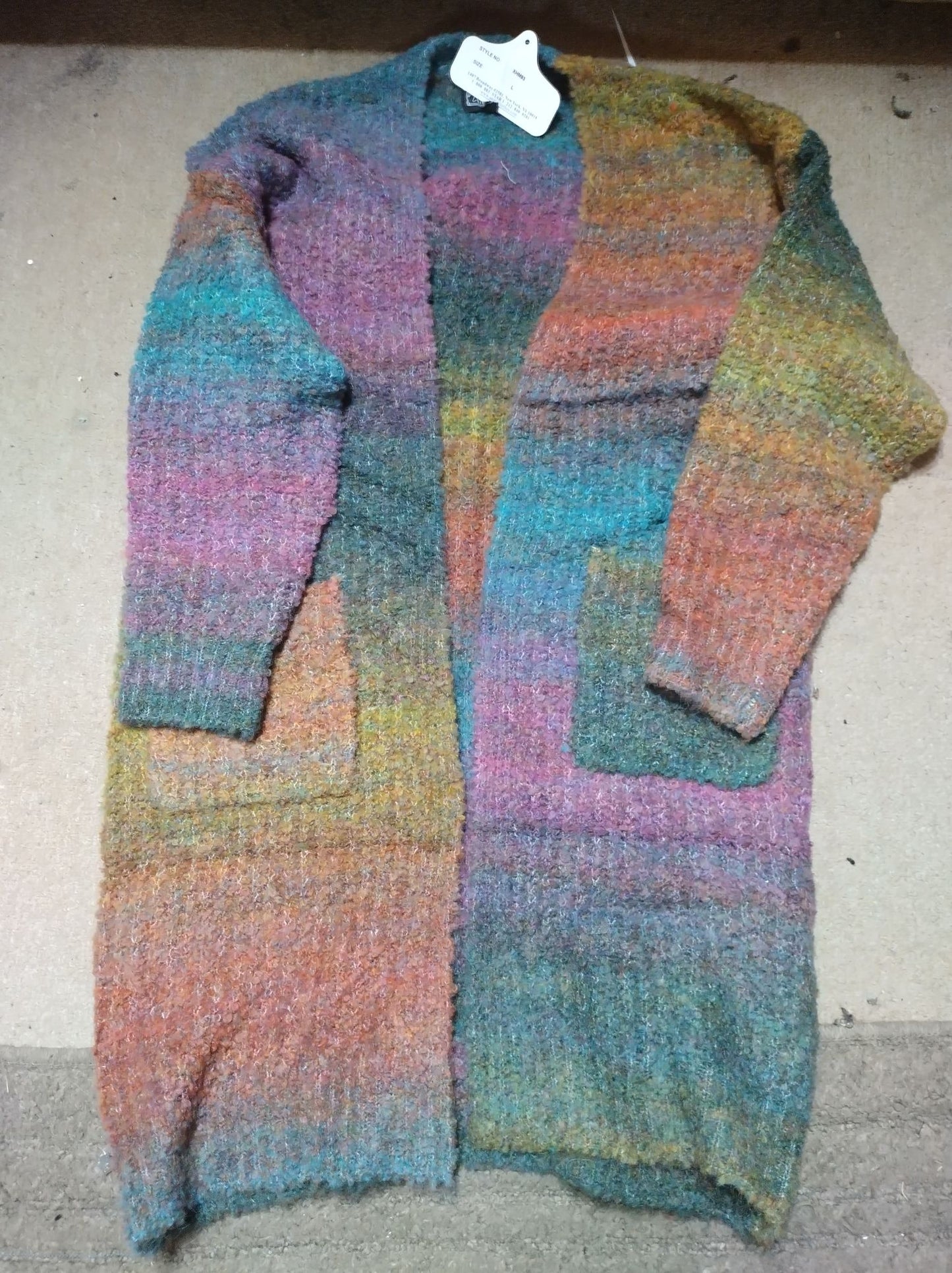 Womens Multi Marled Yarn Cardigan Top - HalfMoonMusic