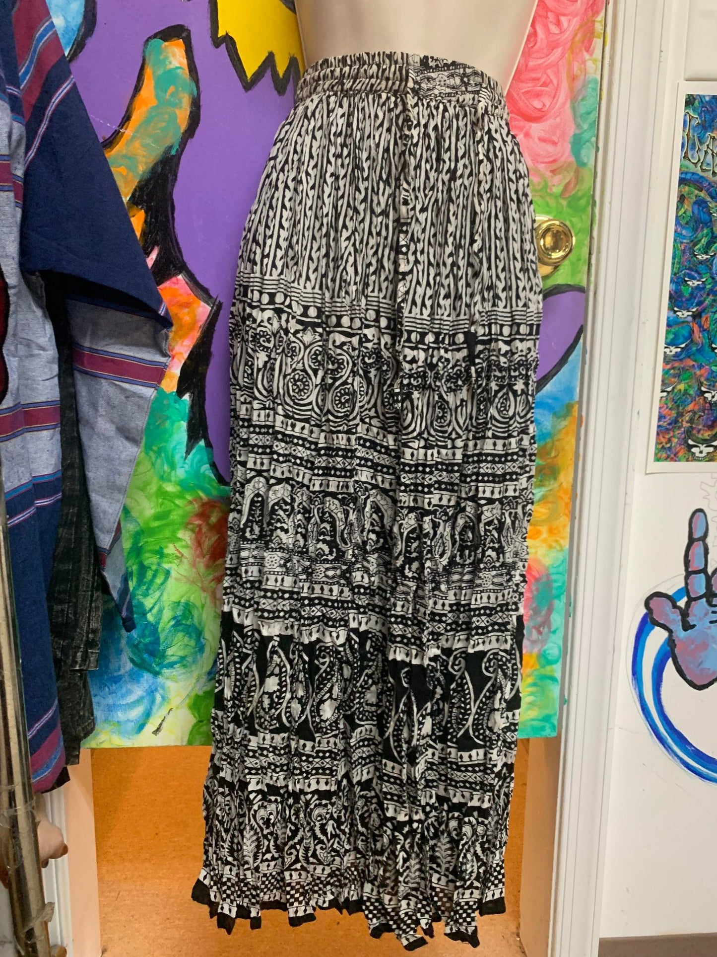 Women's Rayon Maxi Skirt - HalfMoonMusic