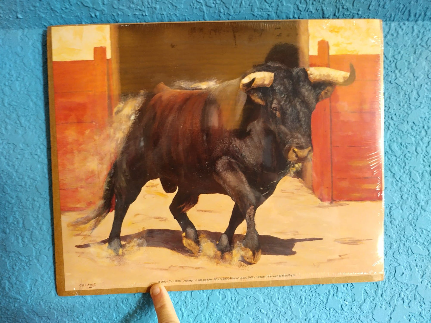 Ch. Louis Aldinegro Huile Sur Toile Bull Art Print - HalfMoonMusic