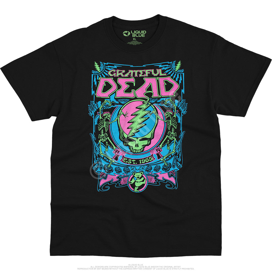 Mens Grateful Dead SYF Blacklight T-shirt - HalfMoonMusic
