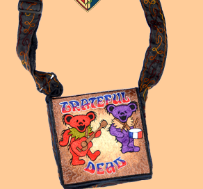Grateful Dead Bears In The Band Emroidered Bag - HalfMoonMusic