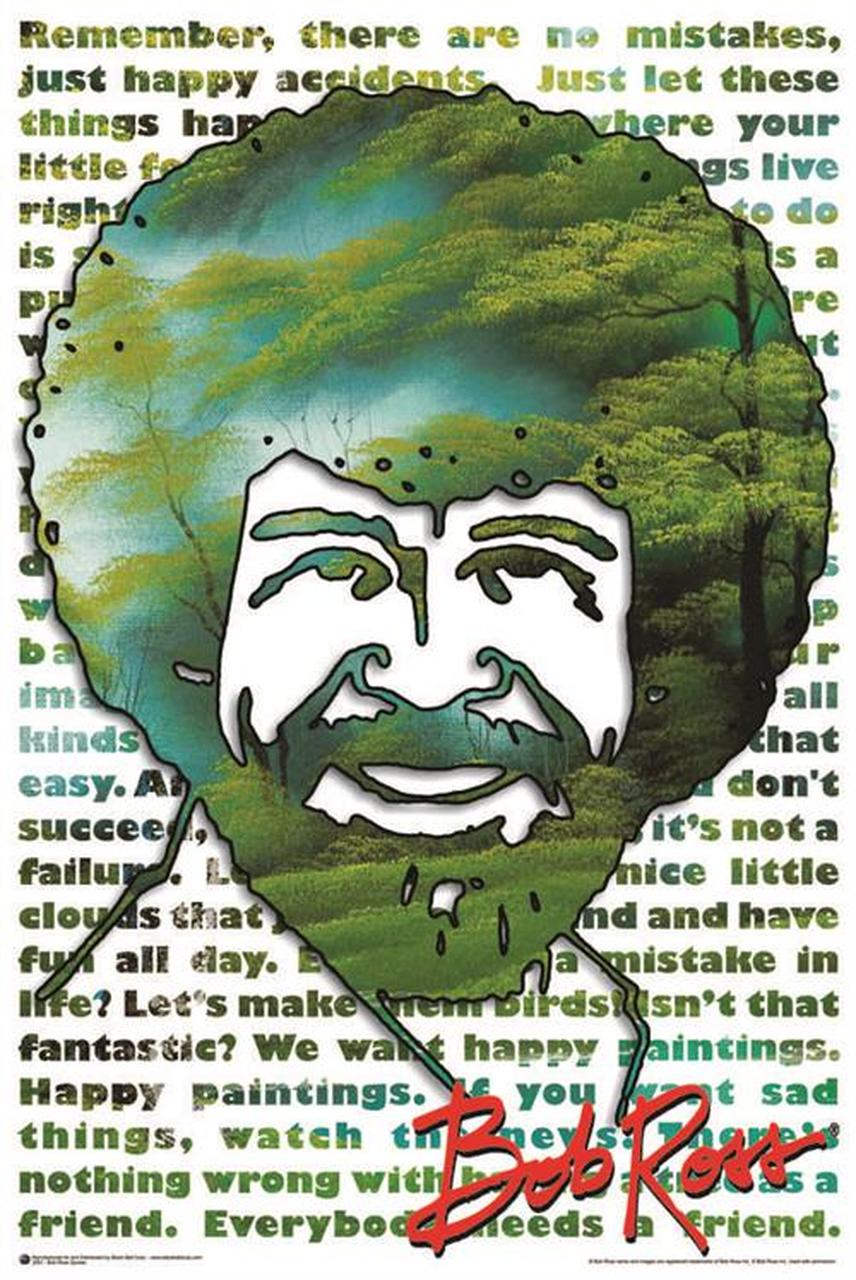 Bob Ross Quotes Poster - HalfMoonMusic