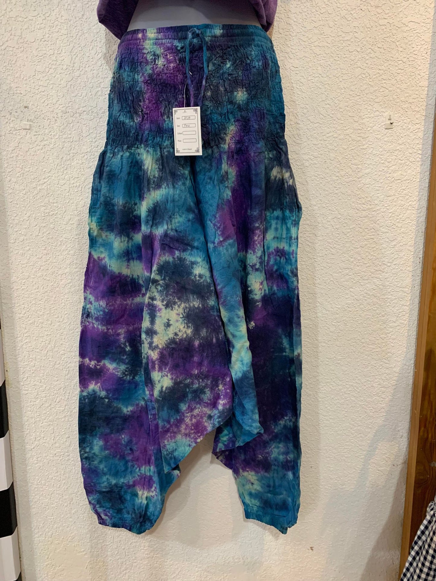 Unisex Tie-Dye Harem Pants - HalfMoonMusic