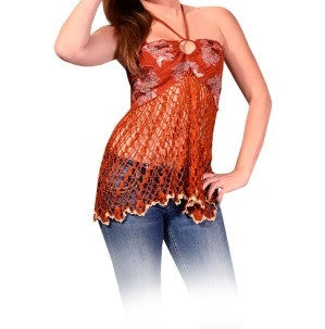 Mariposa Tie Back Womens Top - HalfMoonMusic