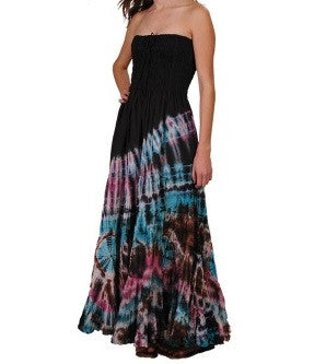 Tie-Dye Summer Love Maxi Dress - HalfMoonMusic