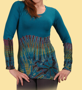 Womens All Good Long Sleeve Spandex Shirt - HalfMoonMusic