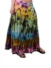 Starlight Spandex Blend Long Free Flow Skirt - HalfMoonMusic