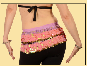 Gypsy Belly Dance Large Sequin Coin Hip Scarf - HalfMoonMusic