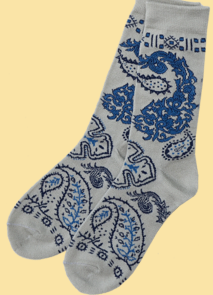 Ooh That Lady Paisley Tall Socks - HalfMoonMusic