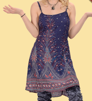 Womens Plumage Parade Short Dress - HalfMoonMusic