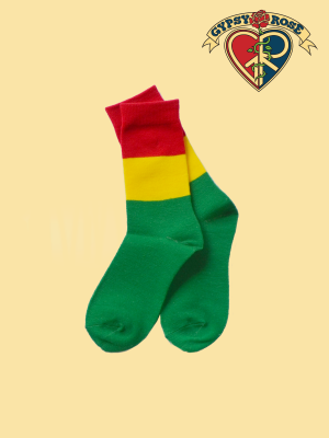 Rasta Stripes Tall Socks - HalfMoonMusic