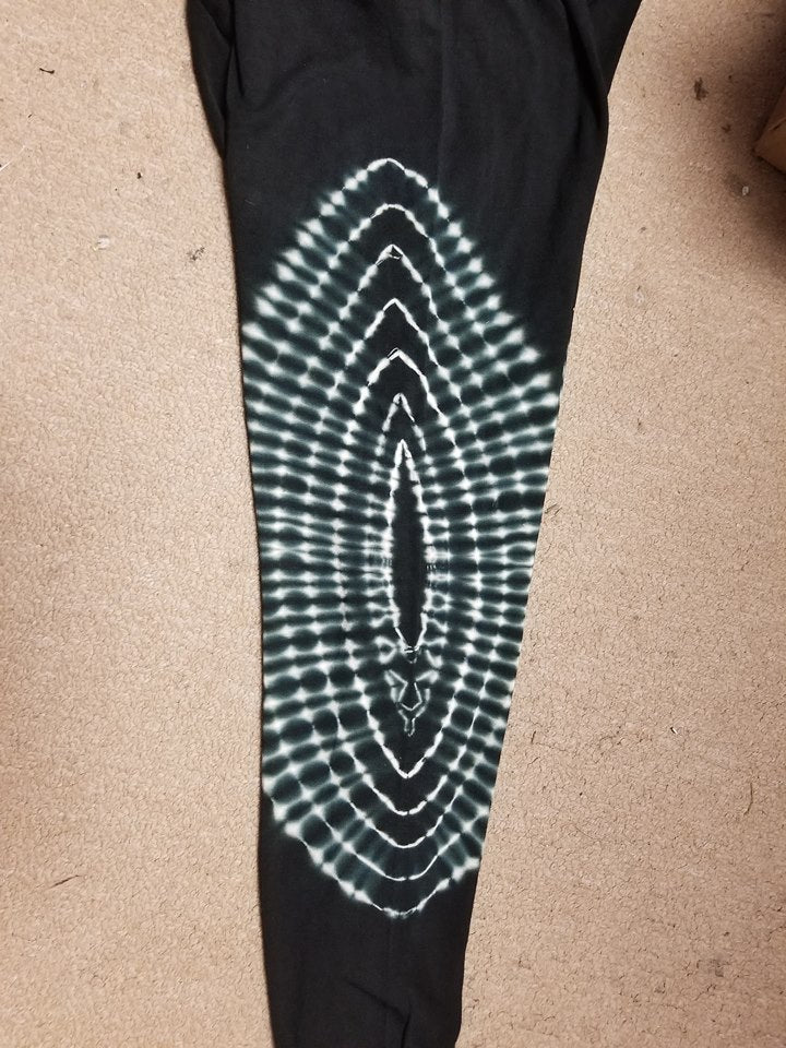 Side Eye Tie Dye Spandex Leggings - HalfMoonMusic