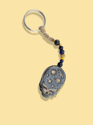 Grateful Dead Space Face Hemp Bone Keychain - HalfMoonMusic