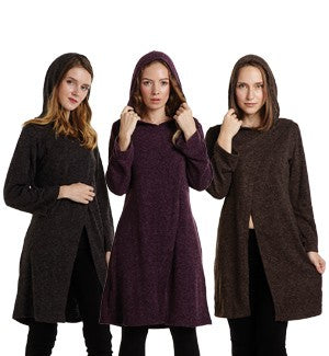 Womens Acrylic Wool Hoodie - HalfMoonMusic