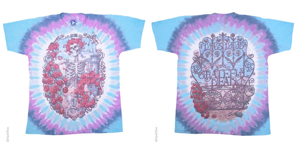 Mens Grateful Dead Vintage 30th Anniversary Tie Dye T-Shirt - HalfMoonMusic