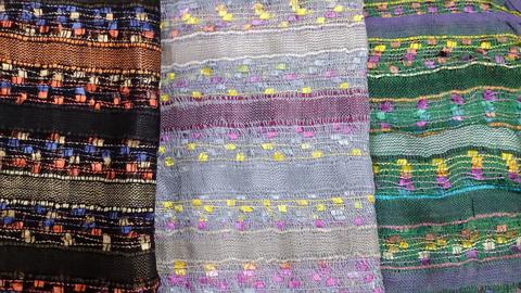 Womens Hand Stitched Pattern Scarf - HalfMoonMusic