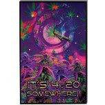 It's 4:20 Somewhere Blacklight Poster - HalfMoonMusic