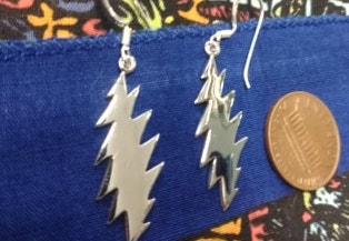 Large Dangle Bolt Earrings - HalfMoonMusic