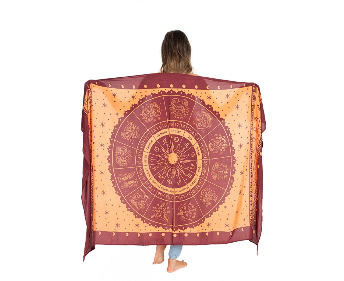 Zodiac Travel Scarf - HalfMoonMusic