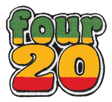 Four 20 Rasta Patch - HalfMoonMusic