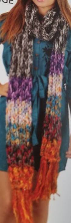 Handknit Chunky Scarf - HalfMoonMusic