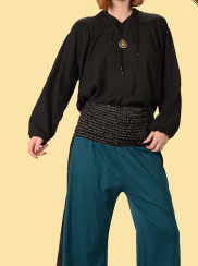 Born Free Solid Cotton Hippie Top - HalfMoonMusic