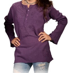 Womens Long Sleeve Kutra Blouse - HalfMoonMusic