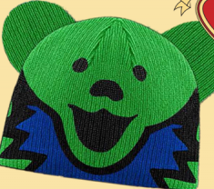Dancing Bear Knit Hat - HalfMoonMusic