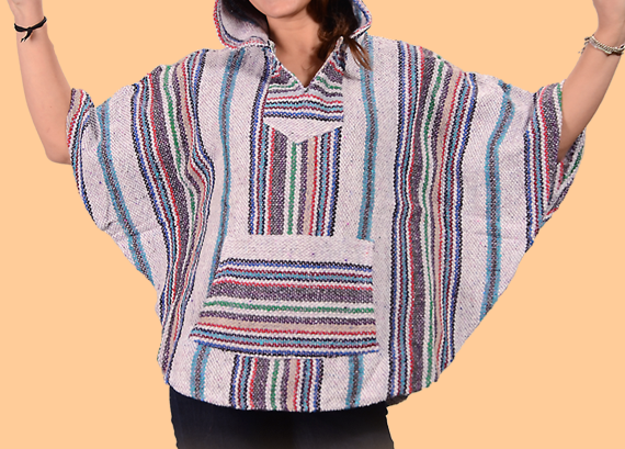 Womens Baja Poncho - HalfMoonMusic