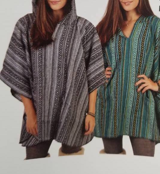Cotton Navajo Poncho - HalfMoonMusic