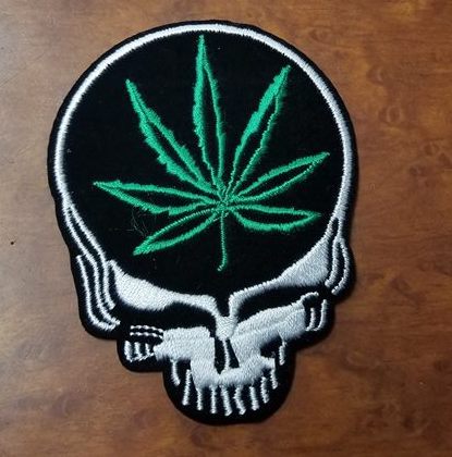 Grateful Dead Steal Your Face Leaf Patch - HalfMoonMusic