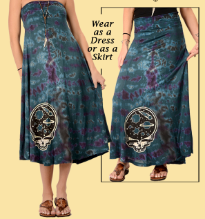 Ladies Stealie the Night Skirt Dress Combo - HalfMoonMusic