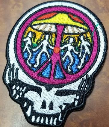 Peace Mushroom Stealie Patch - HalfMoonMusic