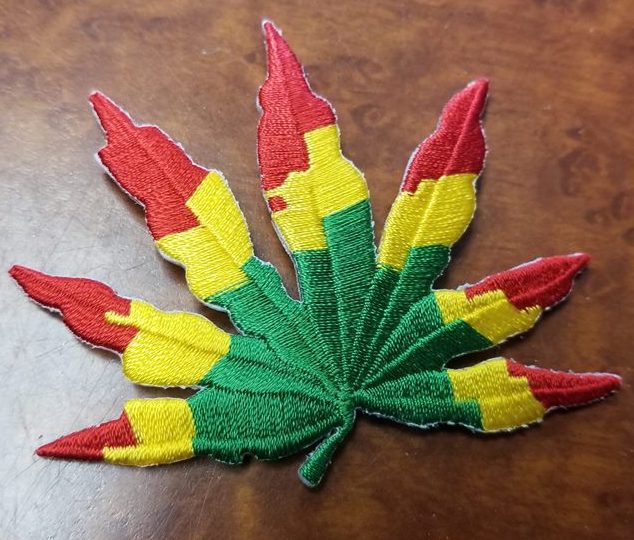 Rasta Leaf Patch - HalfMoonMusic