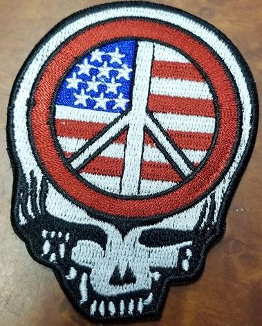 American Peace Flag Stealie Patch - HalfMoonMusic