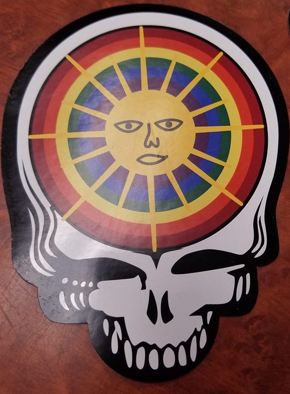 Sunshine Stealie Sticker - HalfMoonMusic