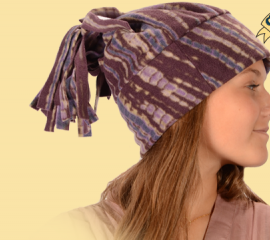 Tie Dye Fleece Fringe Mop Top Hat - HalfMoonMusic