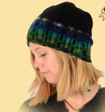 Tie Dye Stretchy Velvet Beanie Cap - HalfMoonMusic