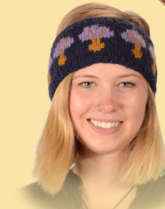 Fleece Lined Wool Mushroom Headband - HalfMoonMusic
